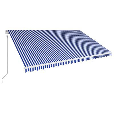 vidaXL kék és fehér automata napellenző 500 x 300 cm