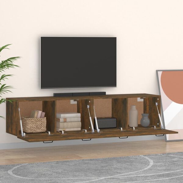 vidaXL 2 db f&uuml;st&ouml;s t&ouml;lgy sz&iacute;nű szerelt fa faliszekr&eacute;ny 60x36,5x35 cm