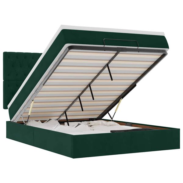 vidaXL Ottom&aacute;n &aacute;gykeret matracokkal s&ouml;t&eacute;tz&ouml;ld 140x200cm b&aacute;rsony