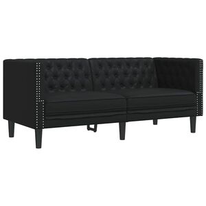 vidaXL Kanap&eacute; Fekete 174 x 74,5 x 70,5 cm PVC