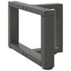 vidaXL 2 db antracitsz&uuml;rke, T-alak&uacute; ac&eacute;l doh&aacute;nyz&oacute;asztal l&aacute;b 40x25x(30-31) cm
