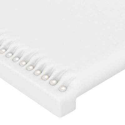 vidaXL fehér műbőr LED-es fejtámla 80x5x118/128 cm