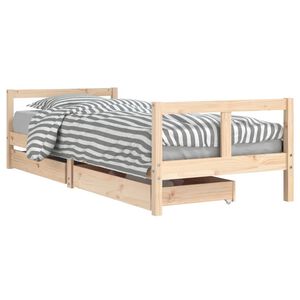 vidaXL t&ouml;m&ouml;r fenyőfa gyerek&aacute;gykeret 80 x 200 cm