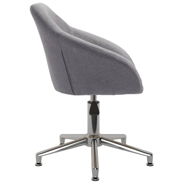 vidaXL 4 db világosszürke szövetborítású forgó étkezőszék