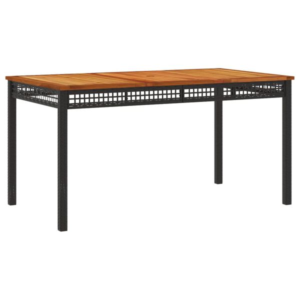 vidaXL 3 r&eacute;szes fekete polyrattan kerti &eacute;tkezőgarnit&uacute;ra p&aacute;rn&aacute;kkal