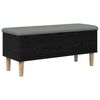 vidaXL T&aacute;rol&oacute; pad p&aacute;rn&aacute;val Fekete T&ouml;lgy 102 x 42 x 46 cm Szerelt Fa