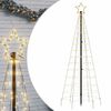 vidaXL LED kar&aacute;csonyf&aacute;k t&uuml;sk&eacute;kkel 220 LED meleg feh&eacute;r 180 cm (csak AU)