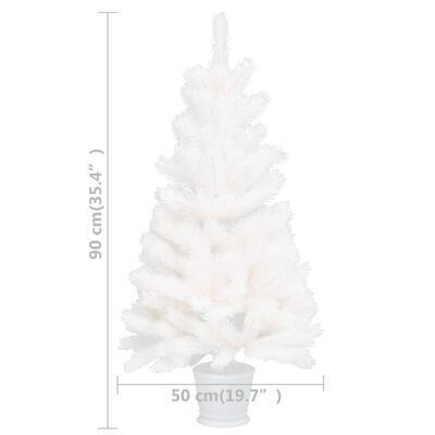 vidaXL fehér megvilágított műkarácsonyfa 90 cm