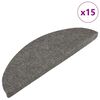 vidaXL 15 db sz&uuml;rke l&eacute;pcsőszőnyeg 56x17x3 cm