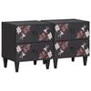 vidaXL &Eacute;jjeli asztal 2 db Barna 40 x 33,5 x 46 cm T&ouml;m&ouml;r Mang&oacute;f&aacute;t