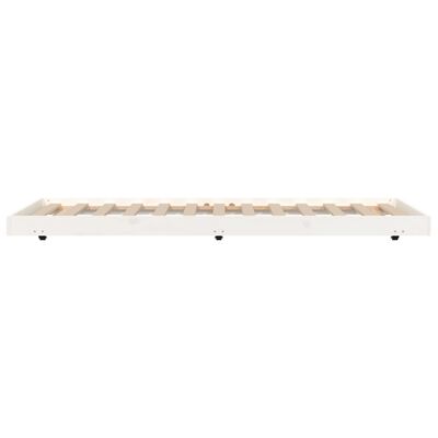 vidaXL fehér tömör fenyőfa ágykeret 75 x 190 cm