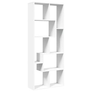 vidaXL feh&eacute;r szerelt fa t&eacute;relv&aacute;laszt&oacute; k&ouml;nyvespolc 67 x 25 x 161,5 cm
