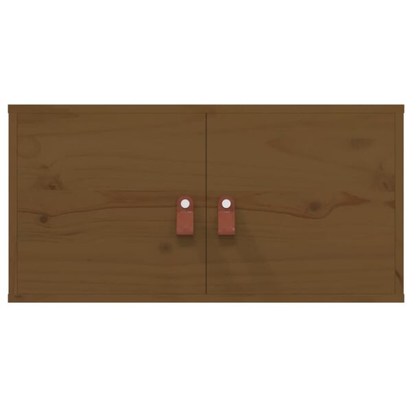 vidaXL 2 db mézbarna tömör fenyőfa faliszekrény 60 x 30 x 30 cm