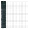 vidaXL Eur&oacute;pai ker&iacute;t&eacute;s oszloppal 10 x 1,5 m PVC-bevonatos ac&eacute;l Z&ouml;ld