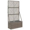 vidaXL Kert&eacute;sz cser&eacute;p r&aacute;csos v&aacute;ltozattal Sz&uuml;rke 70 x 30 x 135 cm