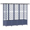 vidaXL Magas&iacute;tott &Aacute;gy Trellis-szel &eacute;s Tetővel Sz&uuml;rke 202 x 40 x 136 cm