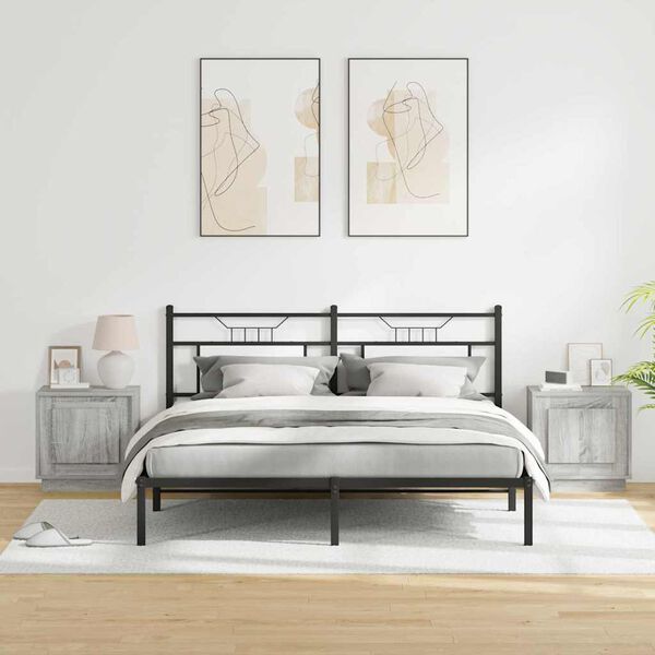 vidaXL &Eacute;jjeliszekr&eacute;ny 2 pcs Sz&uuml;rke 44 x 34,5 x 45 cm Faanyag