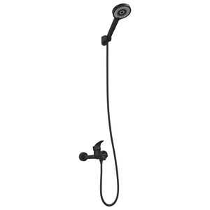 vidaXL Zuhanyfej K&eacute;szlet Fekete G 1 / 2 h&uuml;velyk