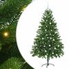vidaXL Kar&aacute;csonyfa 300 LED-del &aacute;llv&aacute;nnyal Z&ouml;ld 180 cm PE
