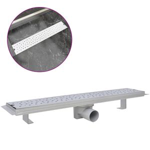 vidaXL p&ouml;tty&ouml;s rozsdamentes ac&eacute;l zuhany lefoly&oacute;vezet&eacute;k 630 x 140 mm