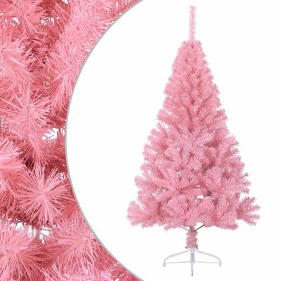 vidaXL rózsaszín PVC fél műkarácsonyfa állvánnyal 150 cm