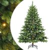 vidaXL Mű kar&aacute;csonyfa 150 LED-del &aacute;llv&aacute;nnyal Z&ouml;ld 150 cm PE &eacute;s PVC
