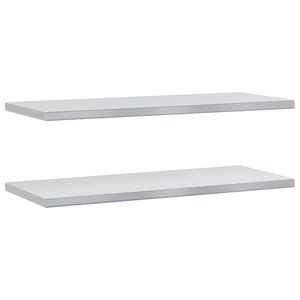 vidaXL 2 db ez&uuml;stsz&iacute;nű rozsdamentes ac&eacute;l fali polc 100 x 40 cm