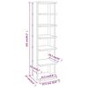 vidaXL fekete szerelt fa cipősszekrény 27,5 x 27 x 102 cm
