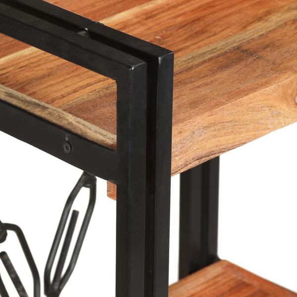 vidaXL 3 szintes tömör akácfa könyvespolc 60 x 30 x 80 cm