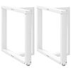 vidaXL 2 db feh&eacute;r, T-alak&uacute; &eacute;tkezőasztal l&aacute;b 80x35x(72-73) cm ac&eacute;l &eacute;tkezőasztal