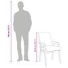 vidaXL 2 db fehér tömörfa gumiból készült étkezőszékek párnákkal