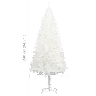 vidaXL fehér műkarácsonyfa élethű tűlevelekkel 240 cm