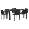 vidaXL K&uuml;lt&eacute;ri B&uacute;tor Szett 7 pcs Fekete &eacute;s Antracit 160 x 80 x 73 cm