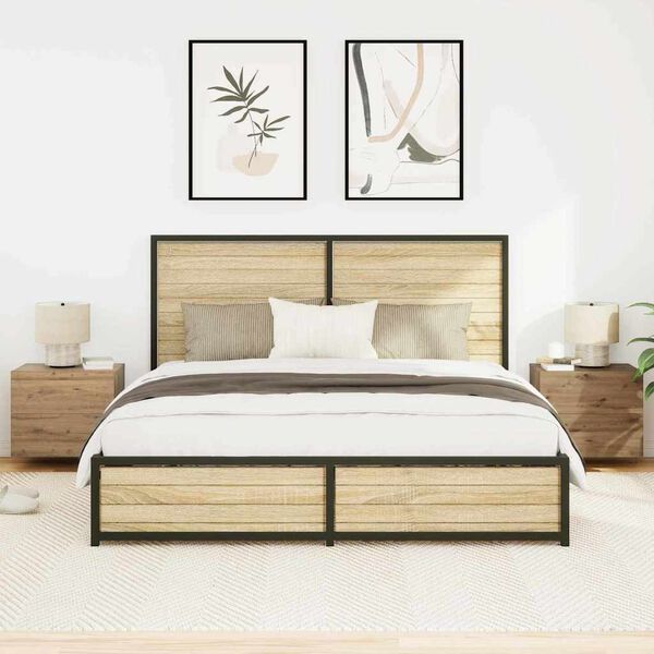 vidaXL &Eacute;jjeliszekr&eacute;ny 2 pcs Artisan t&ouml;lgy 50 x 39 x 41 cm Faanyag