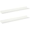 vidaXL Lebegő polc Falra szerelhető 2 pcs Feh&eacute;r 60 x 8,5 x 2,5 cm Ac&eacute;l