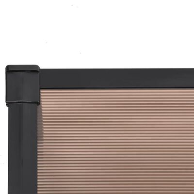 vidaXL fekete polikarbonát ajtóelőtető 358,5 x 90 cm
