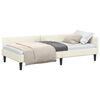 vidaXL Sarok&aacute;gy keret fejt&aacute;ml&aacute;val Kr&eacute;m 90 cm x 200 cm B&aacute;rsony
