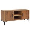 vidaXL barna t&ouml;m&ouml;r &uacute;jrahasznos&iacute;tott fenyőfa TV-szekr&eacute;ny 110x35x48 cm