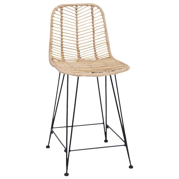 vidaXL B&aacute;rsz&eacute;k 2 pcs Term&eacute;szetes 44,5 x 54,5 x 97,5 cm Rattan &eacute;s Vas