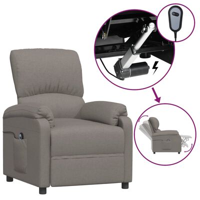 vidaXL tópszínű szövet dönthető elektromos szék