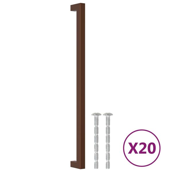 vidaXL 20 db bronz rozsdamentes ac&eacute;l szekr&eacute;nyfoganty&uacute; 320 mm