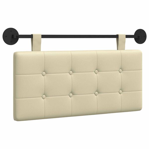 vidaXL Fali Fejt&aacute;mla Falra szerelhető Kr&eacute;m 100 x 55 x 5 cm Műbőr