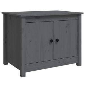 vidaXL sz&uuml;rke t&ouml;m&ouml;r fenyőfa doh&aacute;nyz&oacute;asztal 71 x 49 x 55 cm