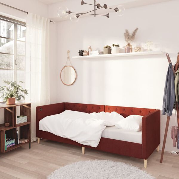 vidaXL bord&oacute; sz&ouml;vetk&aacute;rpitoz&aacute;s&uacute; d&iacute;v&aacute;ny USB-vel 90 x 200 cm