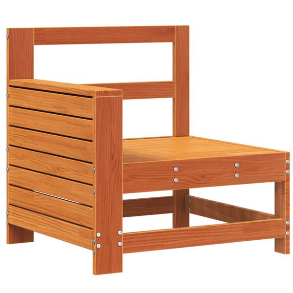 vidaXL viaszbarna t&ouml;m&ouml;r fenyőfa kerti karf&aacute;s kanap&eacute; 69x62x70,5 cm