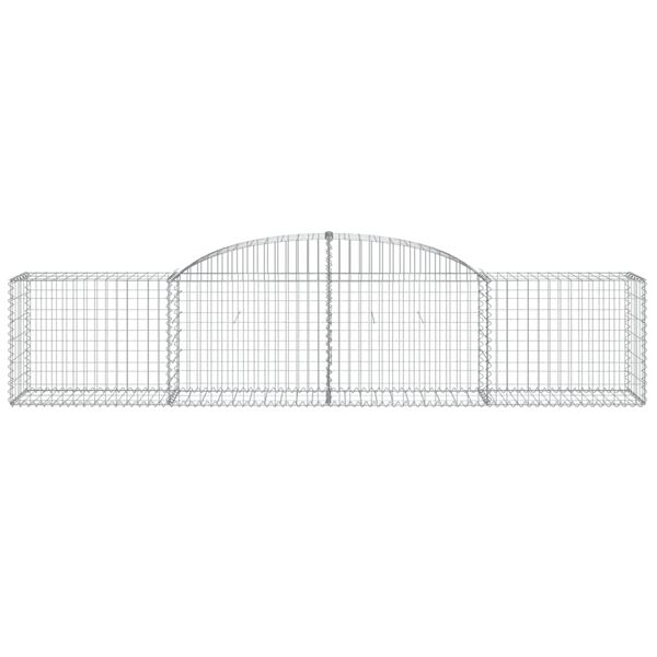 vidaXL 6 db íves horganyzott vas gabion kosár 300x50x60/80 cm