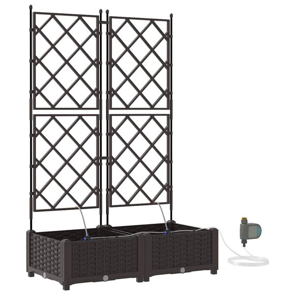 vidaXL Kerti cser&eacute;p 2 pcs Barna Ac&eacute;l