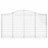 vidaXL 11 db íves horganyzott vas gabion kosár 200x30x100/120 cm