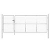 vidaXL ez&uuml;st sz&iacute;nű horganyzott ac&eacute;l h&aacute;l&oacute;s kerti kapu 350 x 125 cm