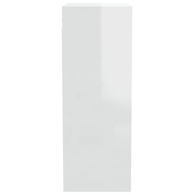 vidaXL magasfényű fehér szerelt fa faliszekrény 34,5 x 32,5 x 90 cm